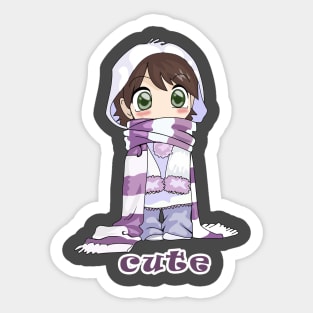 cute little girl Sticker